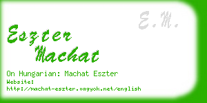 eszter machat business card